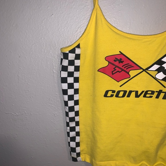 Chemistry Yellow & Black/White Checkered Top (S) - Picture 4 of 6